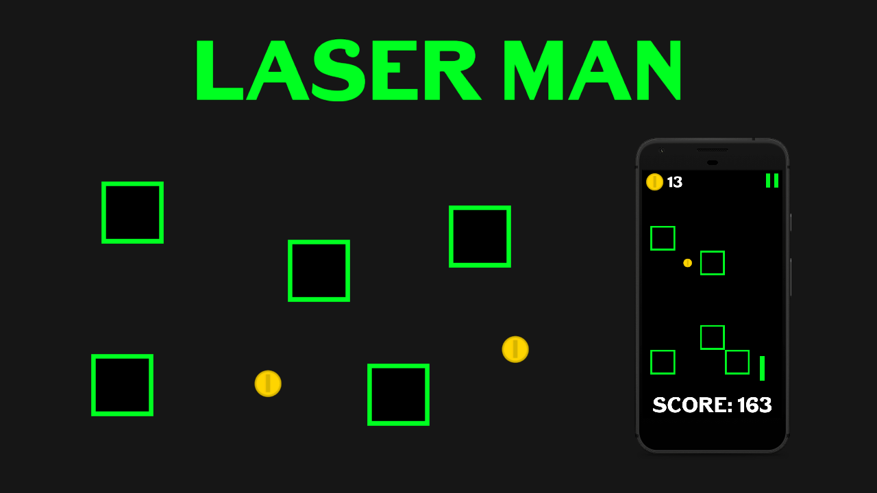 picture with the laser man obstacles and screenshot